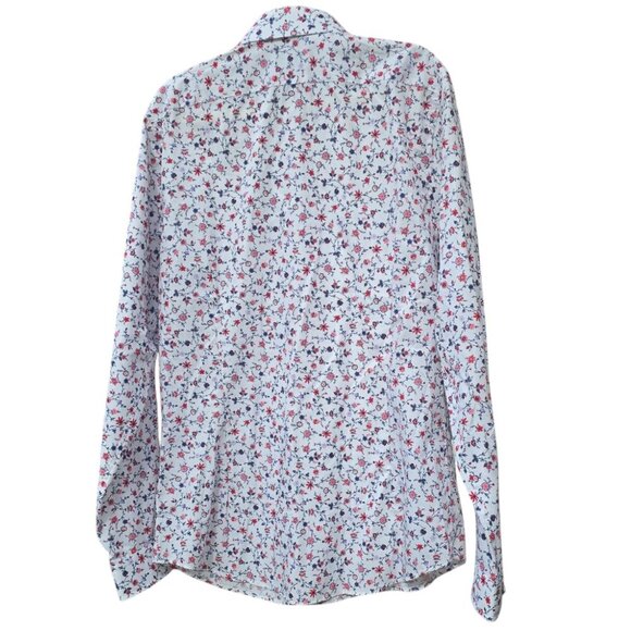 Express Men's Button Down Extra Slim Floral Button Down - Picture 2 of 5